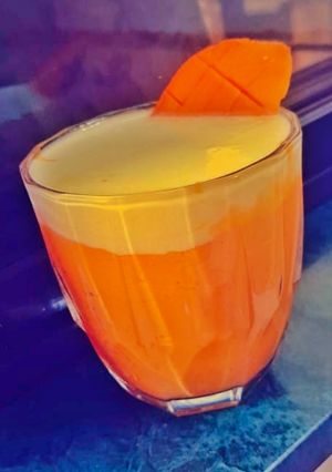 A picture of Double Layered Mango Lassi.