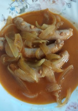 Una foto de Salchichas al vino con pimentón