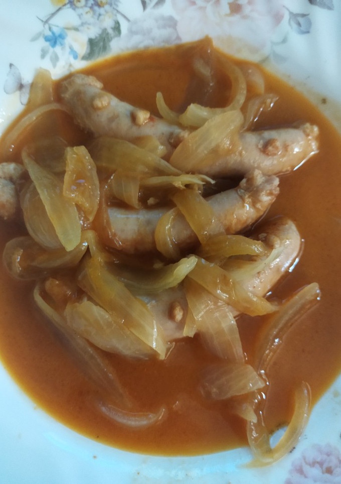 Una foto de Salchichas al vino con pimentón
