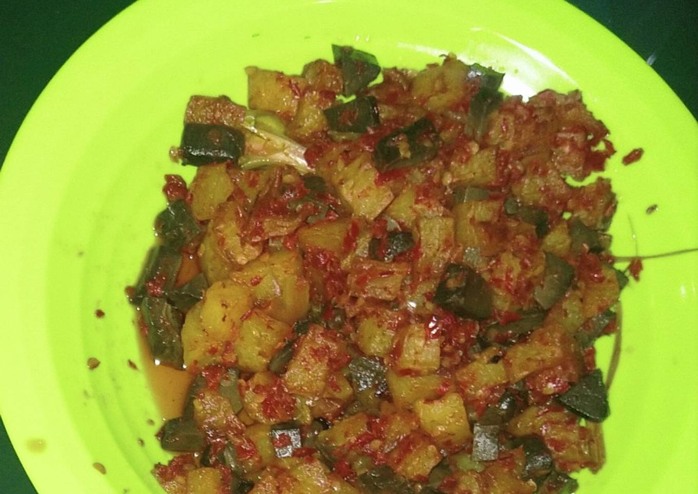 Sambal Kentang goreng hati sapi