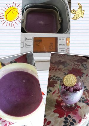Foto resep es krim telo ungu