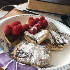 A picture of Homemade whole grain pancakes.