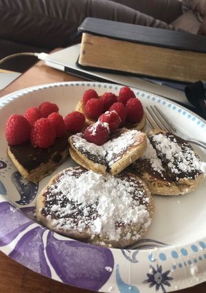 A picture of Homemade whole grain pancakes.