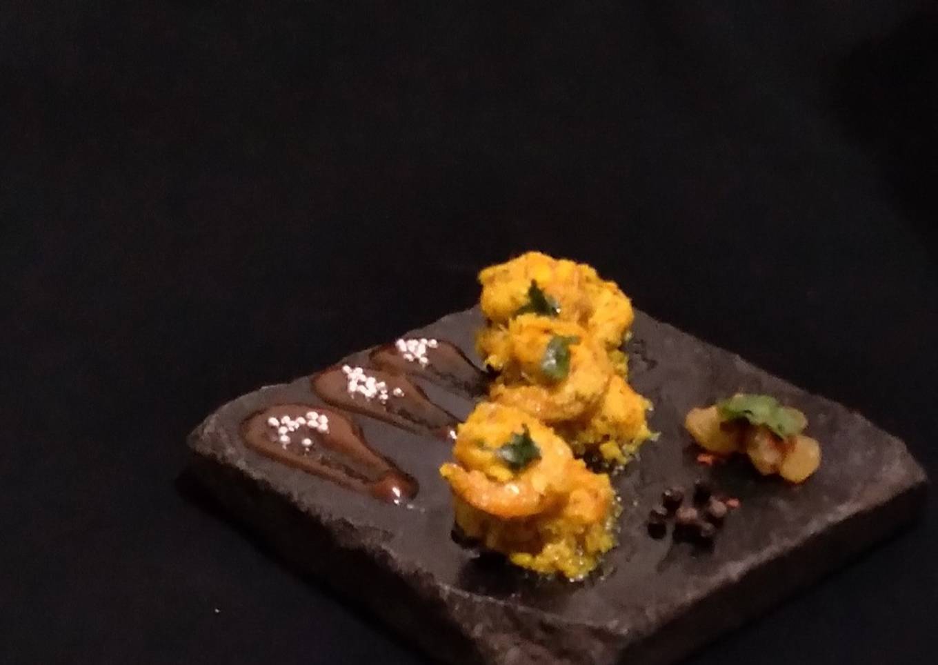 Mustard grilled prawn