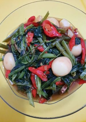 Foto resep Kangkung telur puyuh