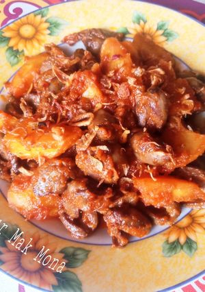 Foto resep Belado kentang jantung ayam