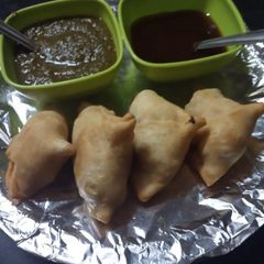 A picture of Aloo matar singhada.
