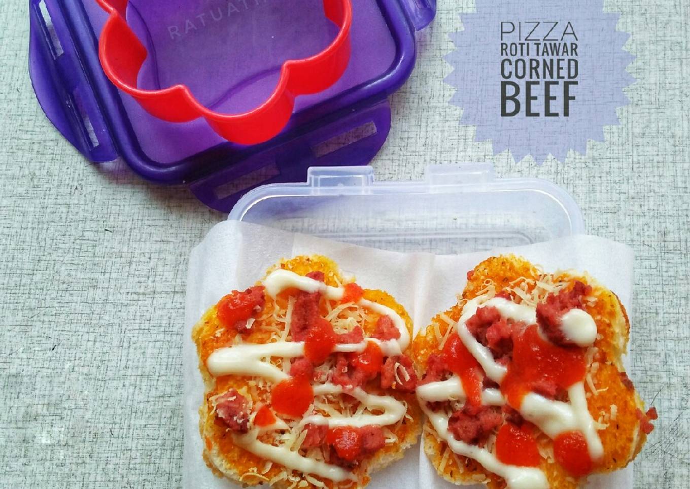 Pizza Roti Tawar Corned Beef