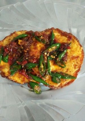 Foto resep Telur ceplok cabe hijau