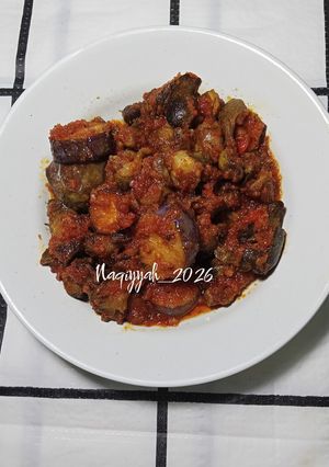 Foto resep Terong dan hati ayam balado