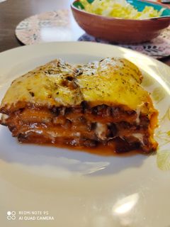 Una foto de Lasaña de berenjenas