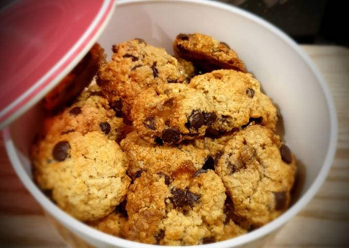 Biscuits avoine, chocolat, caramel