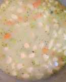 Szárzeller/zellerszár/angol zeller/halványító zeller leves zabpehelylisztes csipetkével