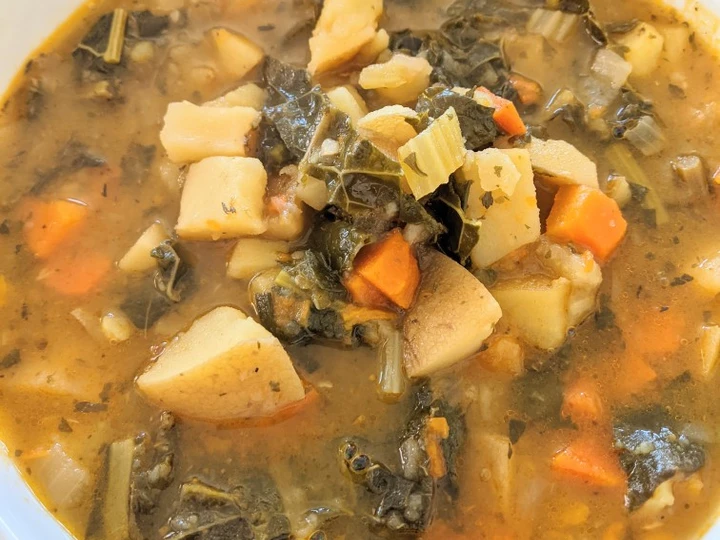 Easy Steps to Prepare Recipes Instant Pot Potato Soup (V/GF) the Can Spoil the Tongue Appealing.