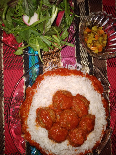 عکسی از دستور برنج و گوشت قلقلی