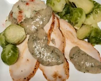 Ultimate, Prepare Roasted turkey breast tarragon gravy Blanched and sauted Brussels sprouts Delicious Nutritious