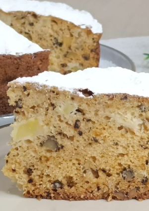 Фото 🍎 Пиріг з яблуками та волоськими горіхами 🍰.