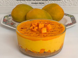 Sunshine Bliss-No-Bake Mango Cheesecake