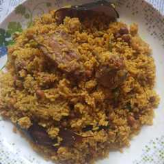 A picture of ঝাল পোলাও.