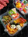 Bekal Ala Japan, Beef Yakiniku, Shrimp & Chicken Egg Roll, Udang Crispy & Salad Wortel