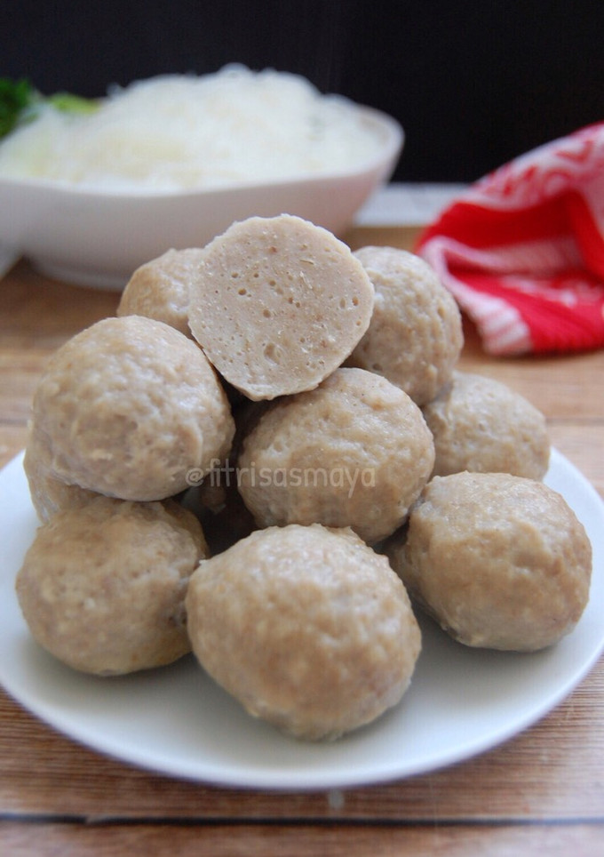 Foto resep Bakso Kenyal Banget, Pakai Daging Sapi & Ayam