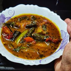 A picture of Sabzi Khatta meetha (sweet and tangy Vegetable stew).
