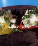 Ajíes rellenos a la parrilla