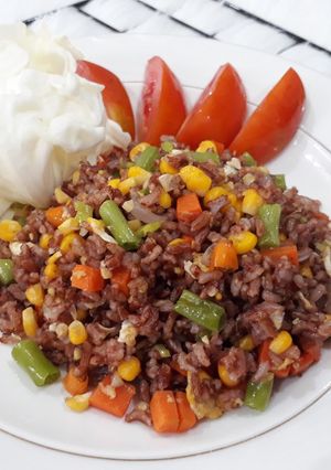 Foto resep Nasi Goreng Hongkong Beras Merah