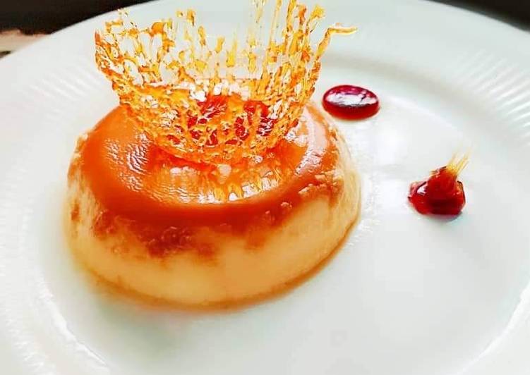 Steamed Caramel custard Steamed Caramel custard