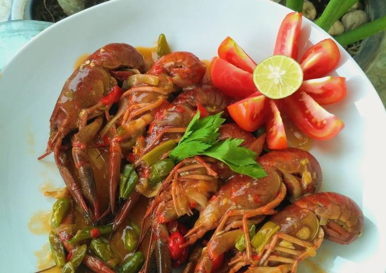 Resep Baby Lobster Saus Padang Pedas Anti Gagal