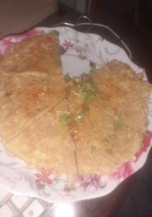Hình của món Pizza mì gói😋🤗😅.