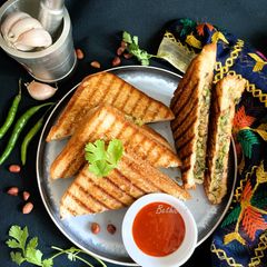 A picture of Thecha Cheese Sandwich.