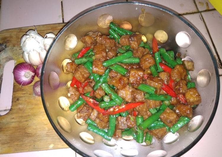 Resep 09. Tempe orek kacang panjang yang enak