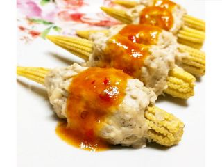 🍗🌽ไก่ห่มข้าวโพดอ่อน - Chicken Wrapped with Baby Corn