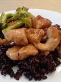 Honey Garlic Chicken on Black Japonica Rice