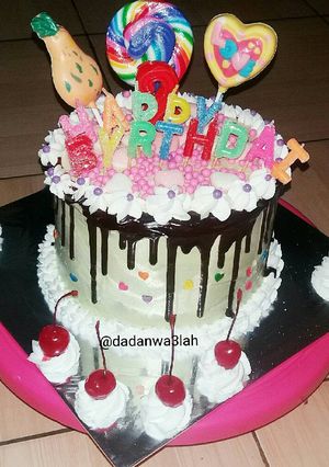 Foto resep Kue Ulang Tahun Ameera Shabiya Ku 😍
