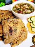 Green Methi Paratha With Aloo Pyaaz Chutney