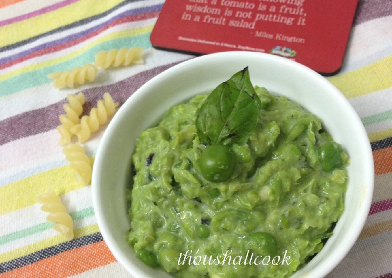 Peas Basil Sauce Pasta