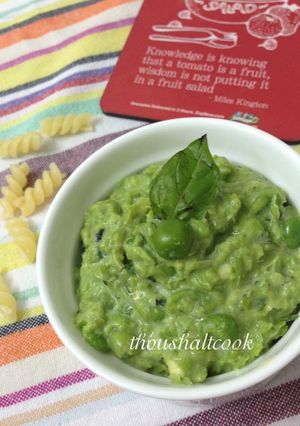 A picture of Peas Basil Sauce Pasta.