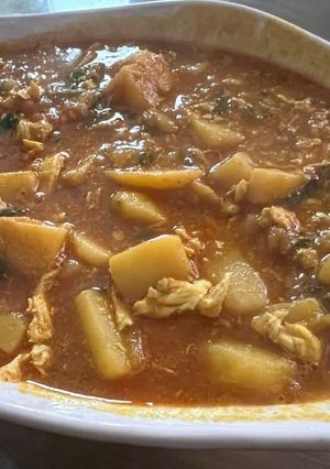 A picture of Egg drop curry.