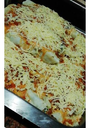 Una foto de Canelones de acelga, espinaca y ricota👏