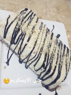 صورة لوصفة ايسكريم بالبسكويت