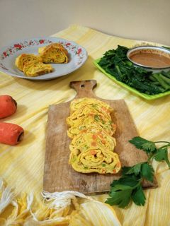 Foto resep Gyeran Mari / Korean Rolled Omelette (Telur Dadar Gulung Korea)
