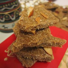 A picture of Dussehra and Diwali Delights: Gluten-Free Rajgira Burfi Shards.