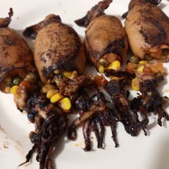 A picture of BAKED Stuffed Squid 🦑.