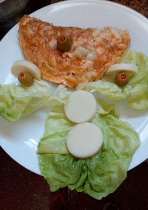 Una foto de Omelette de Coliflor