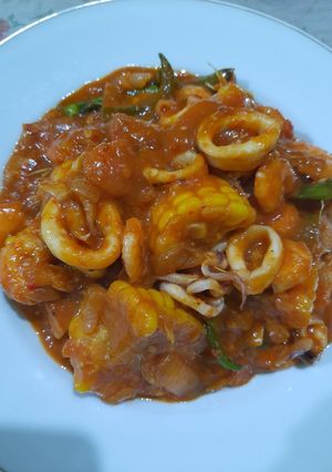 Foto resep Cumi saos padang pedas
