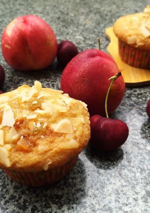 Hình của món Muffin đào.