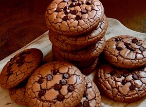 Hình của món 💚 Bánh Cookies Sô Cô La Đen Siêu Xốp Nhẹ.