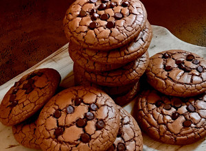 Hình của món 💚 Bánh Cookies Sô Cô La Đen Siêu Xốp Nhẹ.